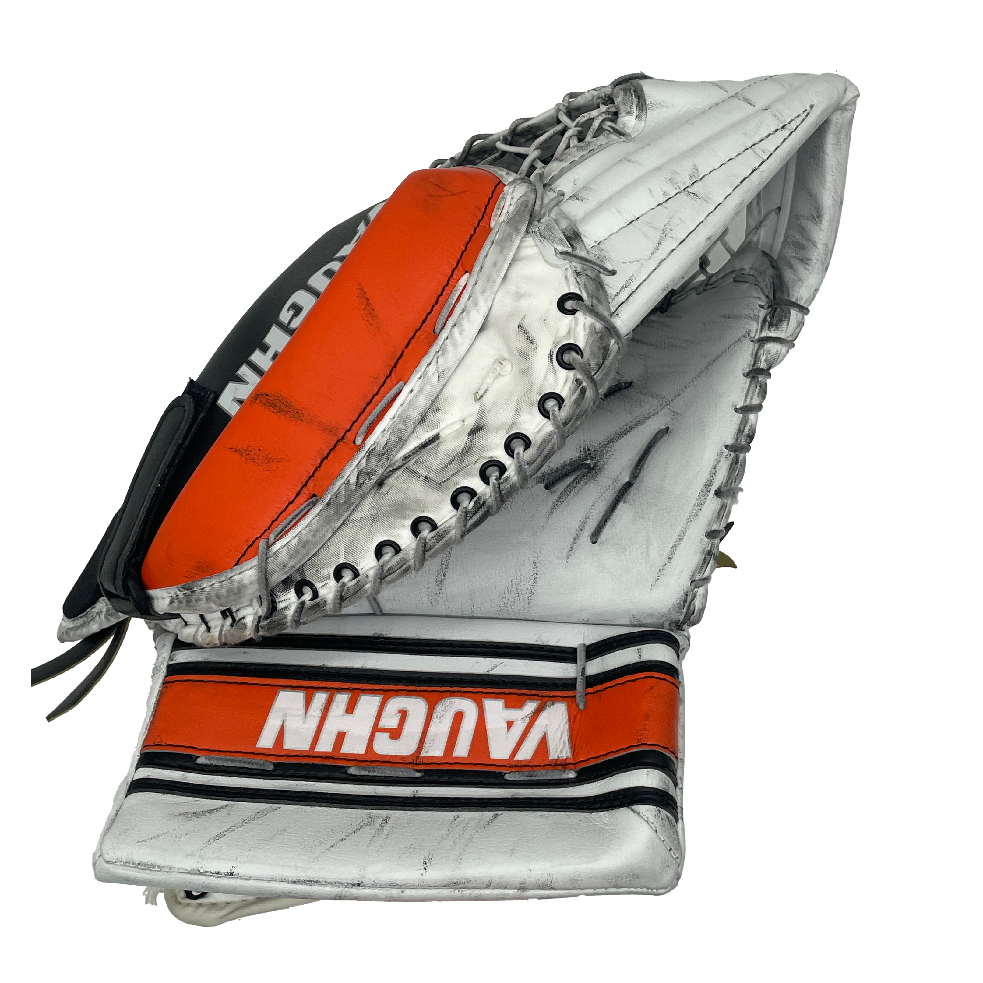 Vaughn V6 2000 Pro - Gant de gardien droitier d'occasion (blanc/noir/orange)